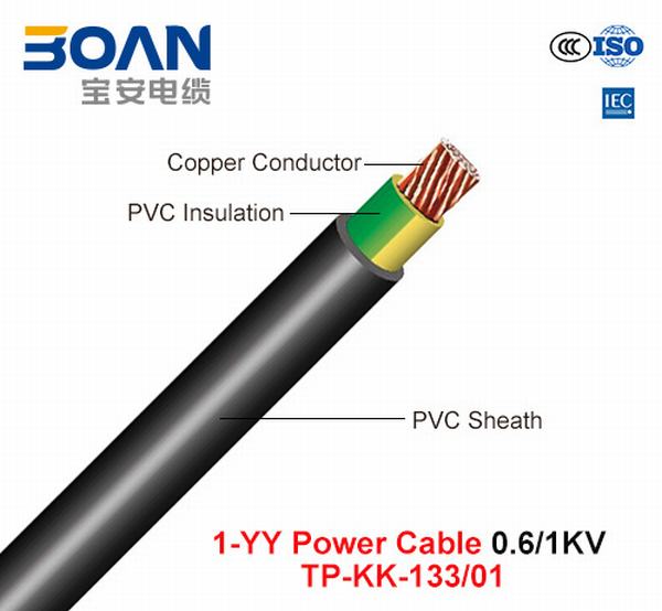 Chine 
                                 1-AA, câble d'alimentation, 0.6/1 Kv, 1/C, Cu/PVC/PVC (TP-KK-133/01)                              fabrication et fournisseur
