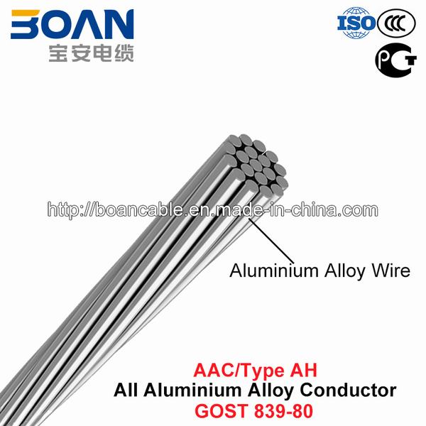 
                                 AAAC Tipo de conductor, ah, todo conductor de aleación de aluminio (GOST 839-80)                            