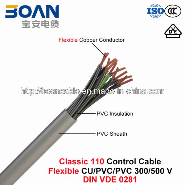 Cina 
                                 Classico 110, cavo di controllo, Cu/PVC/PVC flessibile, 300/500 di V (VDE 0281 di BACCANO)                              produzione e fornitore