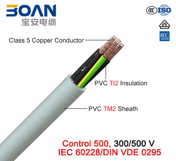 
                                 Управление 500, 300/500 В, гибкая Cu/PVC/PVC кабель управления (IEC 60228/DIN VDE 0295)                            
