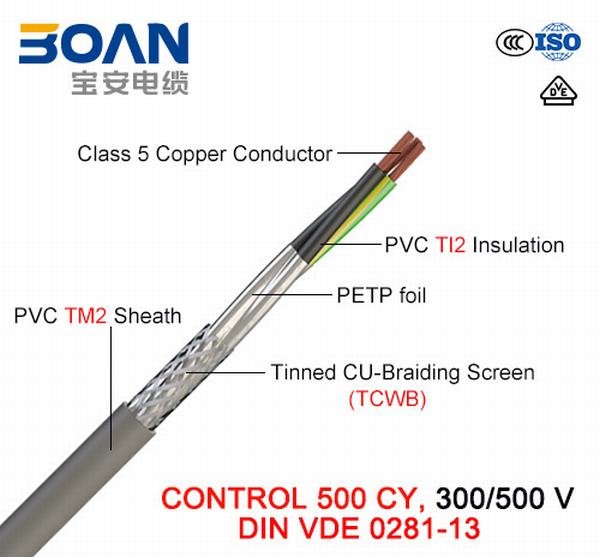 Chine 
                                 Le contrôle 500 cy, 300/500 V, souple Cu/PVC/Tcwb/PVC (VDE 0281-13)                              fabrication et fournisseur