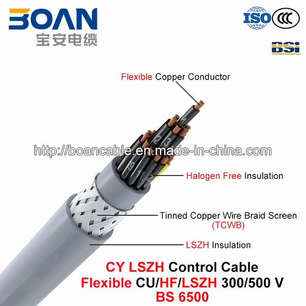China 
                                 Cy LSZH Cable de control, 300/500 V, Flexible Cu/hf/Petp/Tcwb/LSZH (BS 6500/BS EN 50525-3-11)                              fabricante y proveedor
