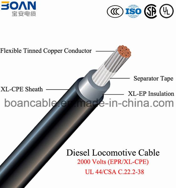 Chine 
                                 Locomotive diesel Cable 2KV, EPR/XL-CPE, UL/CSA 22.2-38 44 C.                              fabrication et fournisseur