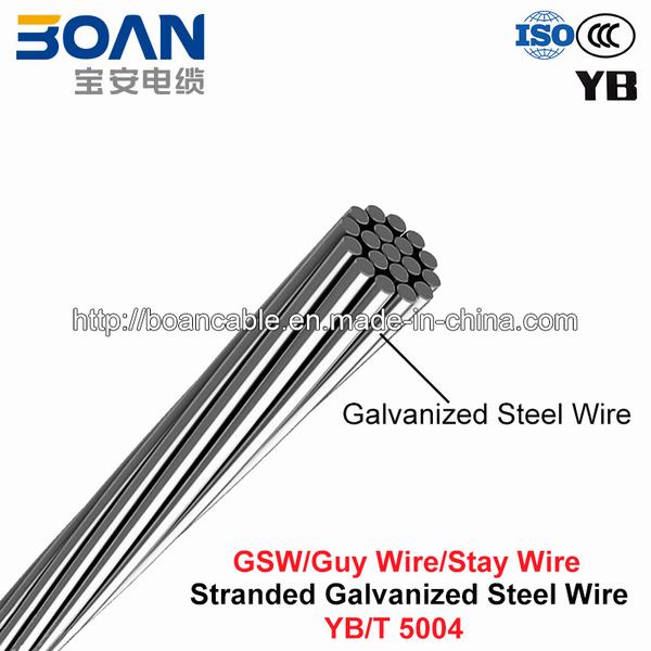 Chine 
                                 Gsw, Fil en acier galvanisé, Guy fil, rester sur le fil (YB/T 5004)                              fabrication et fournisseur