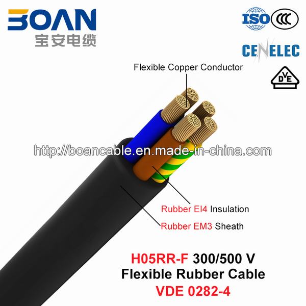 Chine 
                                 H05RR-F, câble en caoutchouc souple, 300/500 V, Cu/EPR/Cr (BS 7919/VDE 0282-4)                              fabrication et fournisseur