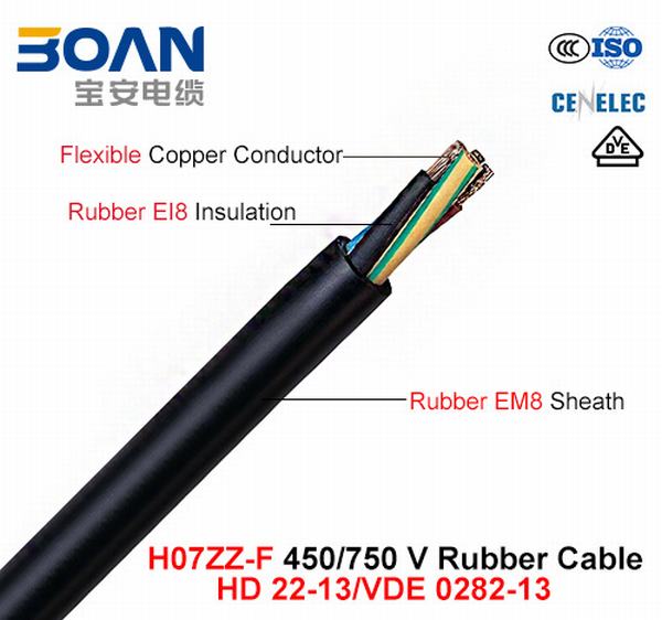 Chine 
                                 H07zz-F, câble en caoutchouc, 450/750 V, câble en caoutchouc souple (VDE 0282-13)                              fabrication et fournisseur