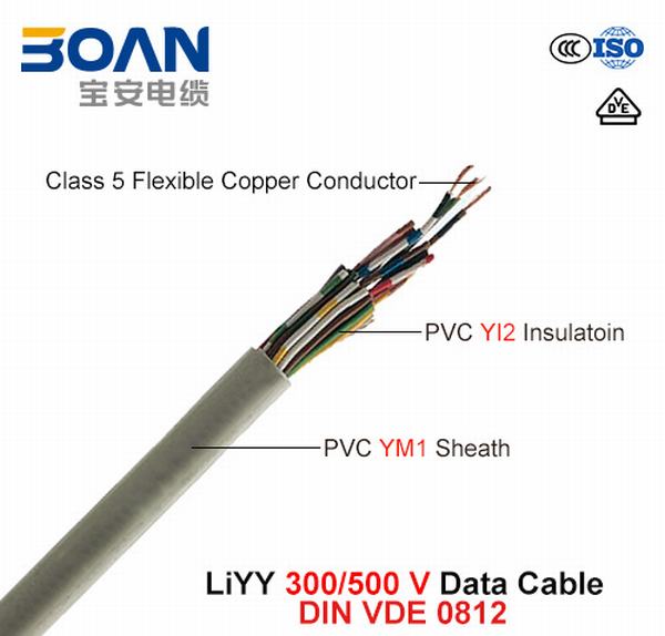 Китай 
                                 Кабель данных Liyy, 300/500 В, гибкая Cu/PVC/PVC (DIN VDE 0812)                              производитель и поставщик