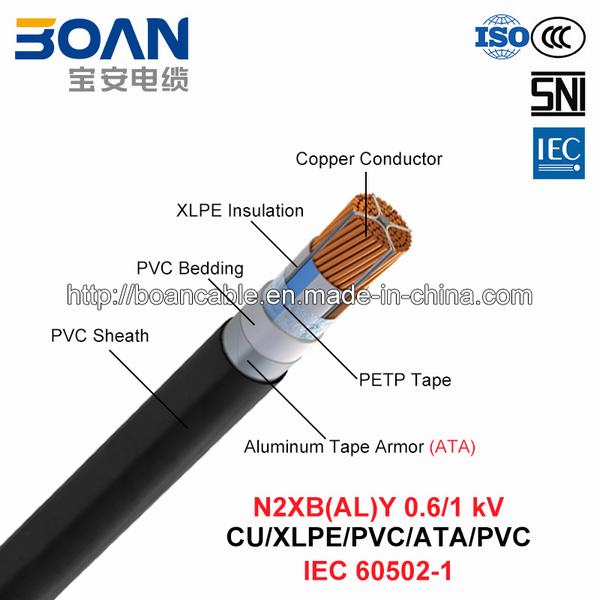
                                 N2xby, câble d'alimentation, 0.6/1 Kv, Cu/XLPE/PVC/ATA/PVC (IEC 60502-1)                            
