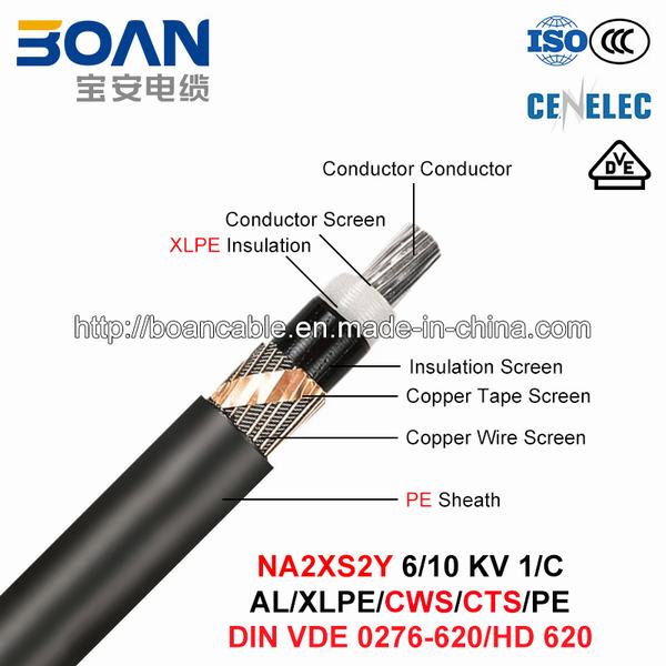 
                                 Na2xs2y, Power Cable, 6/10 KV, 1/C, Al/XLPE/Cws/PE (HD 620/VDE 0276-620)                            