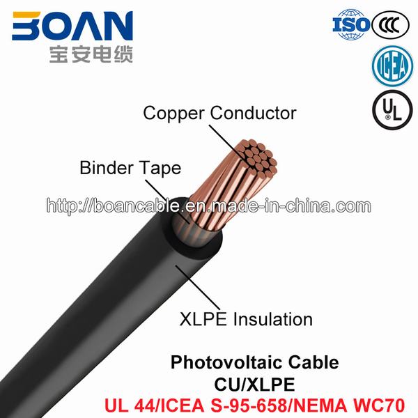 Chine 
                                 Câble photovoltaïque, câble d'alimentation, Cu/XLPE (UL 44/l'ICEA S-95-658/NEMA WC70)                              fabrication et fournisseur