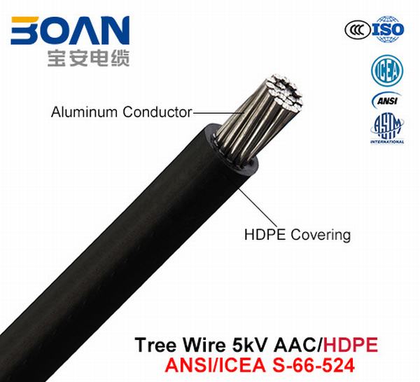 China 
                                 Tree cable, cable de antena 5 Kv, AAC/HDPE (ANSI/ICEA S-66-524)                              fabricante y proveedor