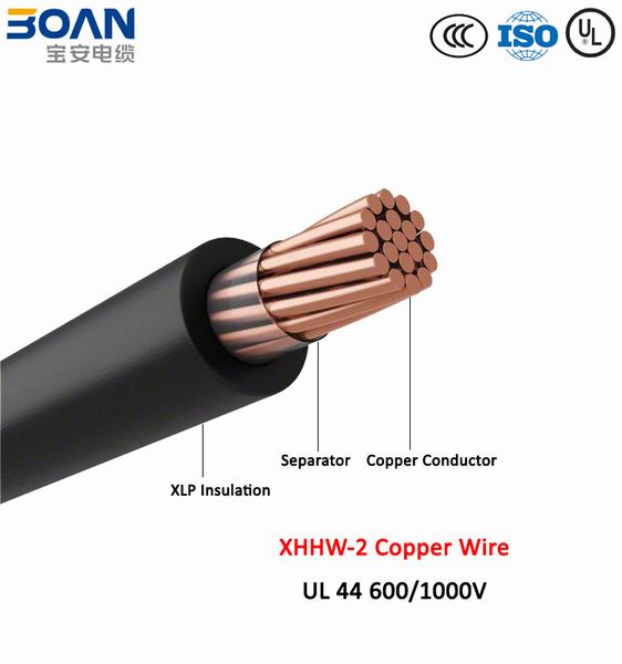 Chine 
                                 Xhhw-2, câble isolé de cuivre/Xlp,; 600/1000UL 44 V                              fabrication et fournisseur
