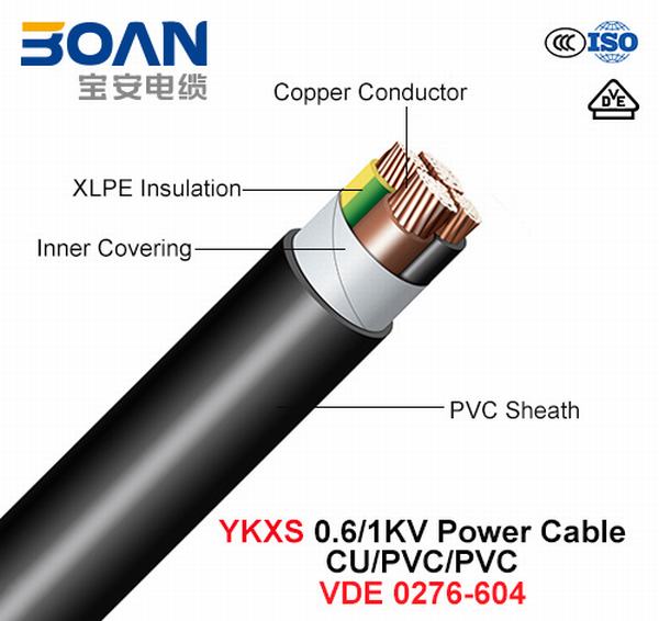 Китай 
                                 Ykxs, кабель питания, 0.6/1 КВ, Cu/XLPE/PVC (VDE 0276-604)                              производитель и поставщик