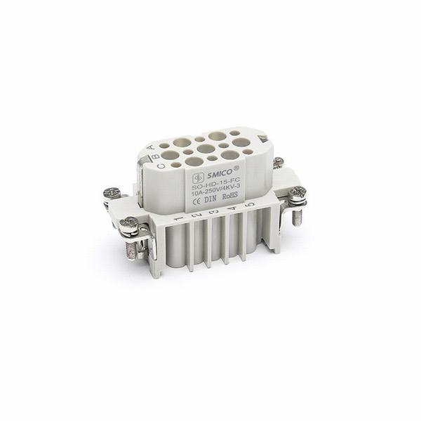 China 
                        09210153101 15 Pin Heavy Duty Connector Power Electric Crimp Terminal Cable Connector Rectangular Connector Female Insert
                      manufacture and supplier