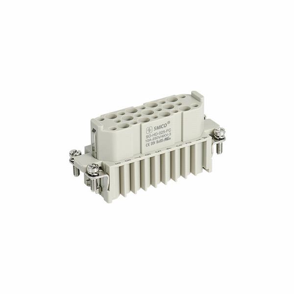 China 
                        25 Pole Heavy Duty Multi Pin Connector 10A 250V with Crimp Insert 09210253001
                      manufacture and supplier