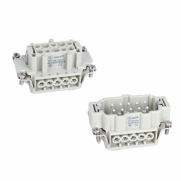 China 
                        He-010 Crimping Type 10-Pole, 16A, with Wire Protection Hdc Connector
                      manufacture and supplier