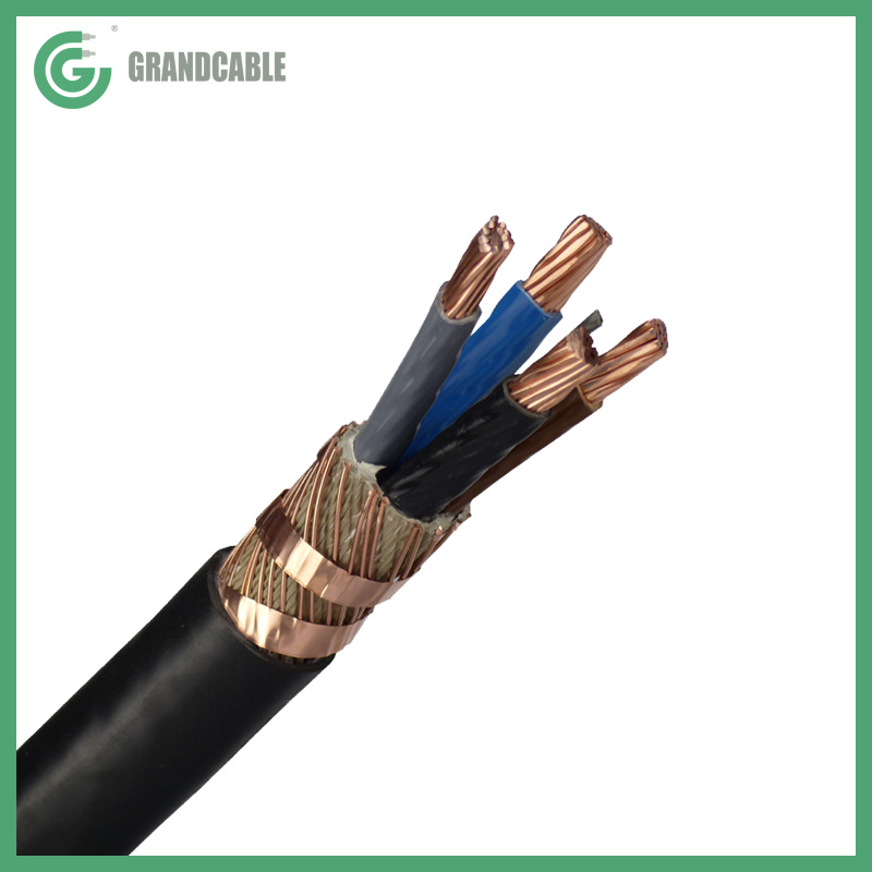 
                4X120mm2 NYCWY PVC Insulated Power Underground Cable with concentric copper conductor screen
            