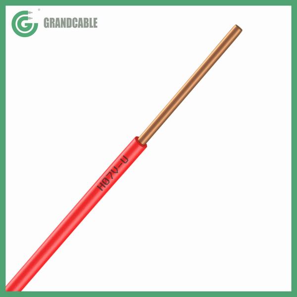 China 
                        Rigid Wire H07V-U 1.50mm2 Solid Copper Conductors without external sheath, PVC insulation Electric Wire for general use
                      manufacture and supplier