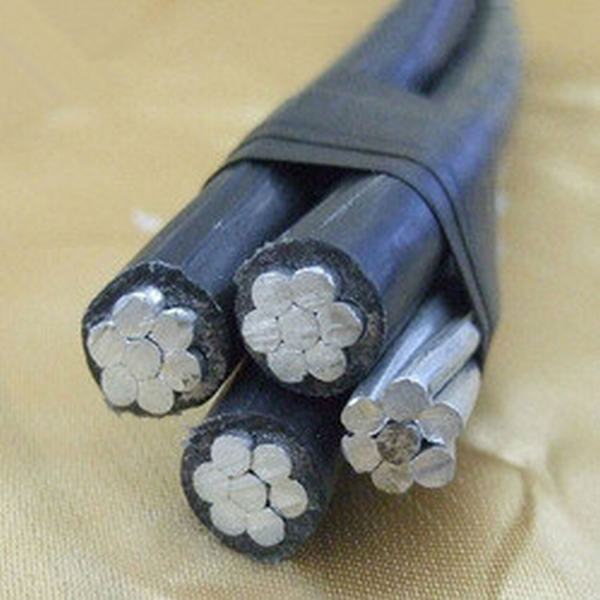 
                                 Aluminio 0.6/1.0kv XLPE Conductores aislados con PVC, PE 3*16+16sqmm caída de servicio de cable ABC Cable eléctrica aérea                            