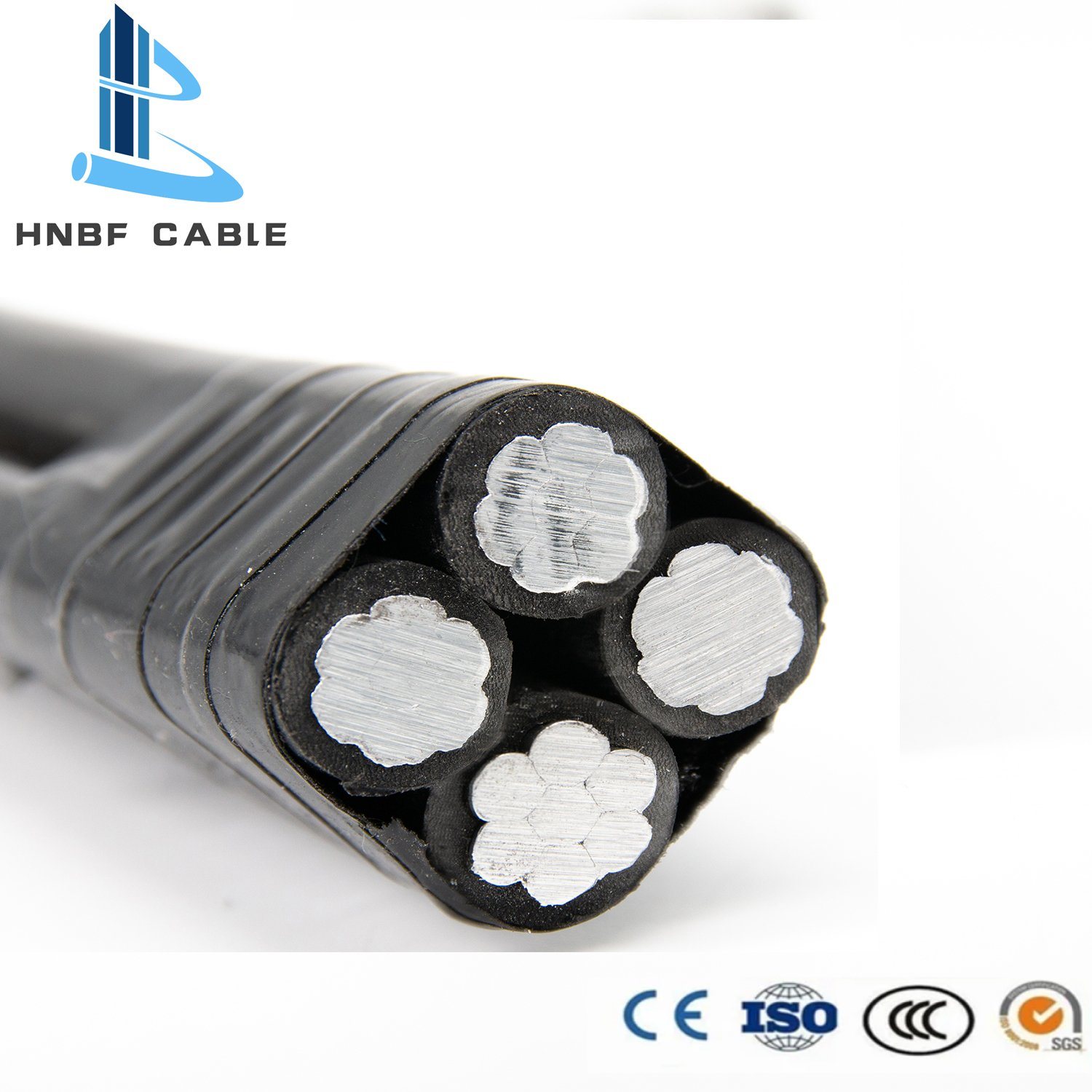 
                                 La sobrecarga de aluminio con aislante XLPE ABC el paquete de la antena de cable eléctrico del conductor de alimentación 0.6/1kv                            