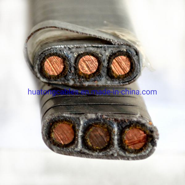 
                                 Hochleistungs-Esp-Kabel, 3-Adrig, Solider Kupferleiter, Epr-Isolierung, Ummantelte Tauchölpumpe Esp  Kabel                            