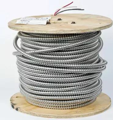 
                UL Building Wire 600 V sólido cobre PVC nylon isolamento AIA Armored Bx Cable 12/2
            