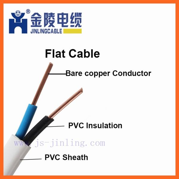 
                                 collegare flessibile del cavo piano del PVC Insulatied di memoria di rame 6192y                            
