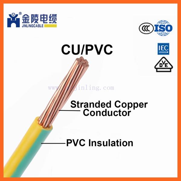 
                                 La CVR H07V-R de núcleo de cobre aislados con PVC eléctrico cable trenzado de la casa                            