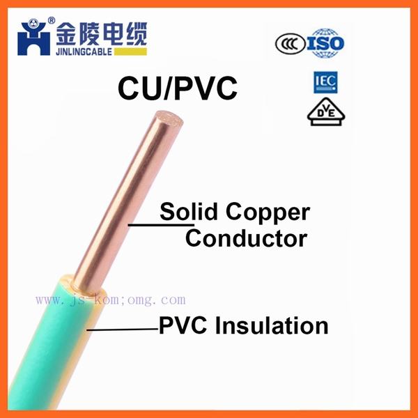 
                                 Collegare elettrico del cavo elettrico di H05V2-U del PVC del collegare solido della costruzione                            