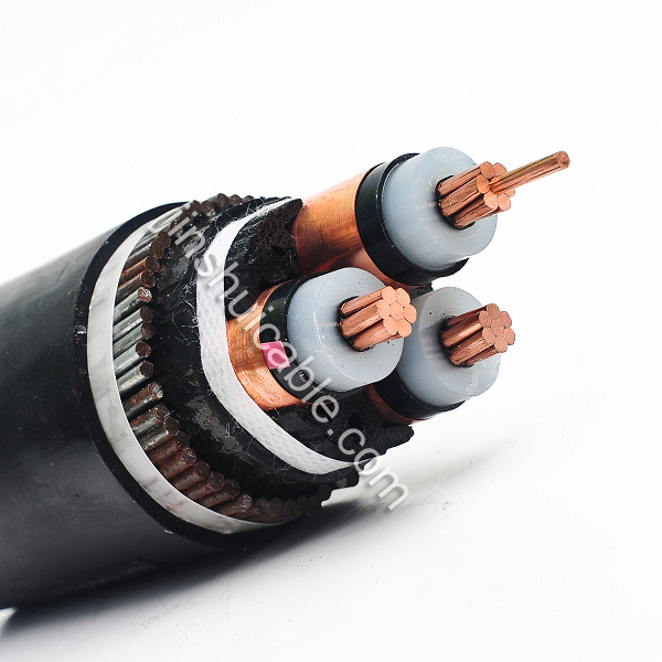 
                Среднего напряжения алюминиевый провод стальная проволока бронированных ПВХ оболочки кабеля питания
            