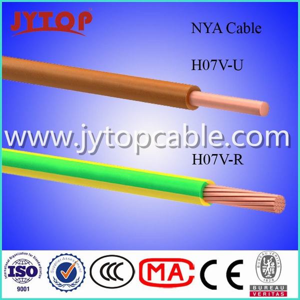 Chine 
                                 450/750V Nya Câble H07V-U H07V-R avec certificat CE                              fabrication et fournisseur