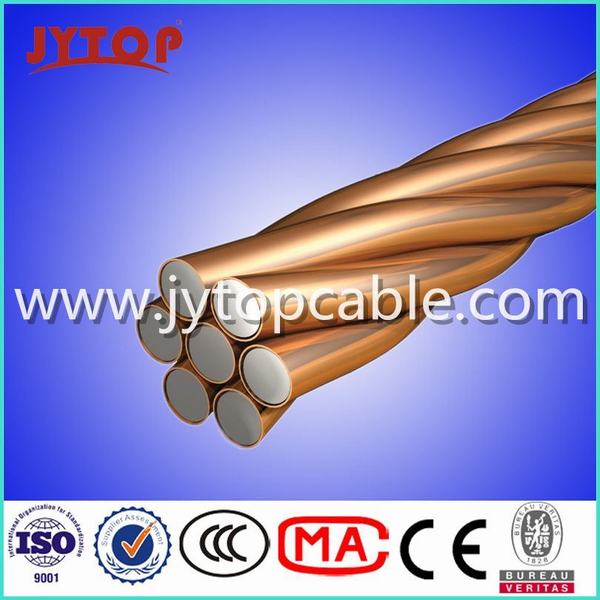China 
                                 Conductor trenzado de acero revestido de cobre CCS a la norma ASTM B228                              fabricante y proveedor