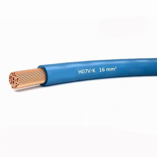 Chine 
                                 H07V-K câble avec isolation en PVC souple sur le fil 450/750V                              fabrication et fournisseur