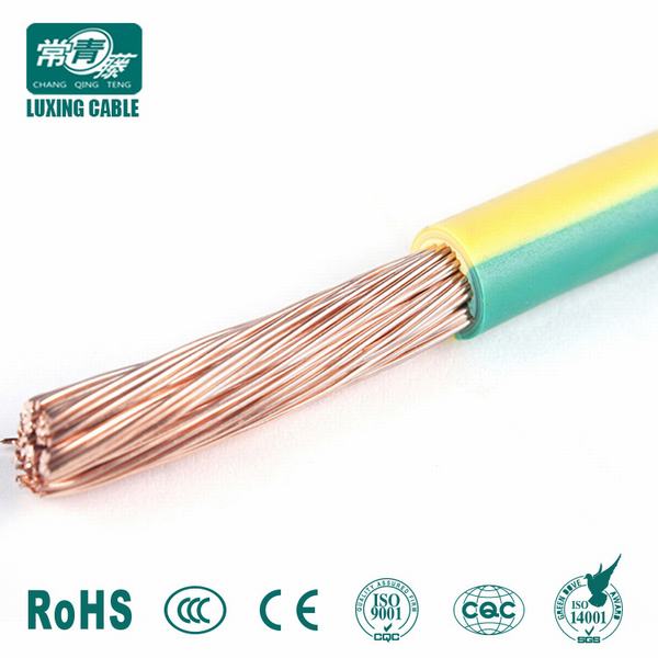 
                                 il PVC flessibile del rame di 150mm ha riguardato il verde/colore giallo del cavo del filo di messa a terra della terra                            