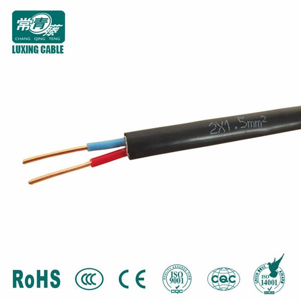 
                                 Fil de la Chambre électrique - base de cuivre isolés en PVC 2 coeurs BVVB / fil électrique du câble plat câble plat                            