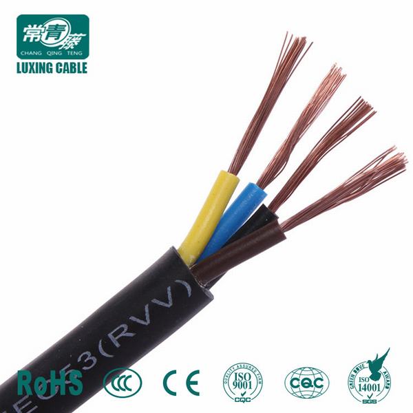 
                                 H05VV-F eléctrico de cobre el cable plano flexible Cable 220V                            