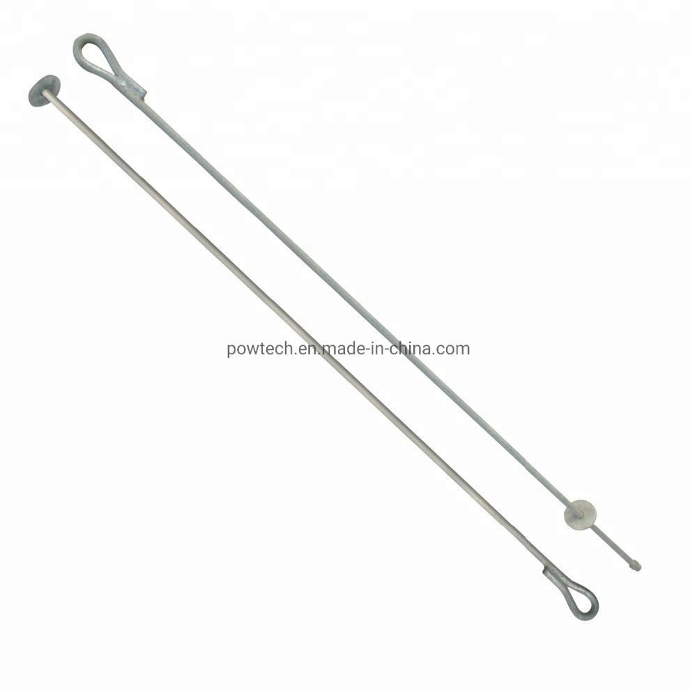 
                Thread Rod Anchor Rod Stay Rod with Plate Galvanized Steel /Electric Power Fittings
            