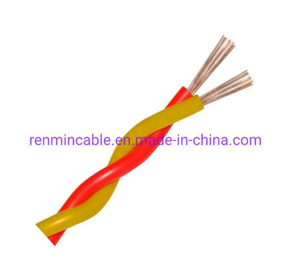 China 
                                 2X2.5mm2 com isolamento de PVC maleável Rvs Fio Elétrico de cobre entrançado                              fabricação e fornecedor