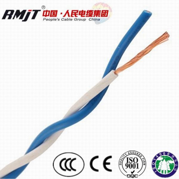 Cina 
                                 H05V-S 0,5 mm2 Rvs 300/300V cavo elettrico A Doppino intrecciato Flessibile isolato in PVC                              produzione e fornitore