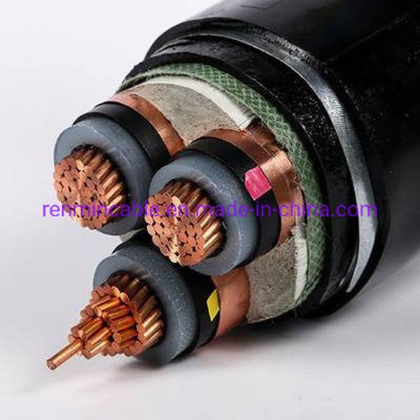 China 
                                 Cable de alimentación de 11kv 33kv 3x35mm2, Conductor de cobre con aislamiento XLPE Cable de alimentación de blindados de alambre de acero                              fabricante y proveedor