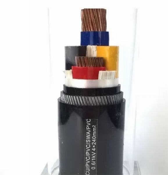 China 
                                 Condutores de cobre LV Swa viaturas blindadas de cabos com isolamento de PVC de 4 núcleos de fio de aço Cabo Blindado 4x240mm2                              fabricação e fornecedor
