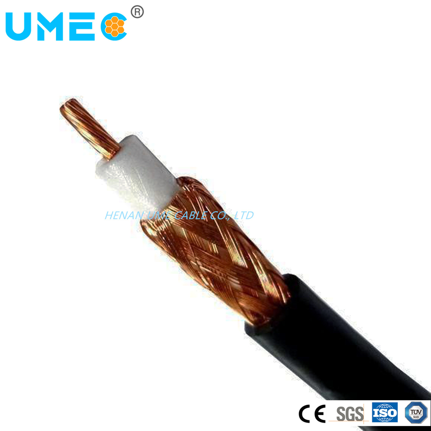
                Cable coaxial RG8 eléctrico oxígeno libre del 99,9% de cobre de 10.2mm de cable eléctrico
            