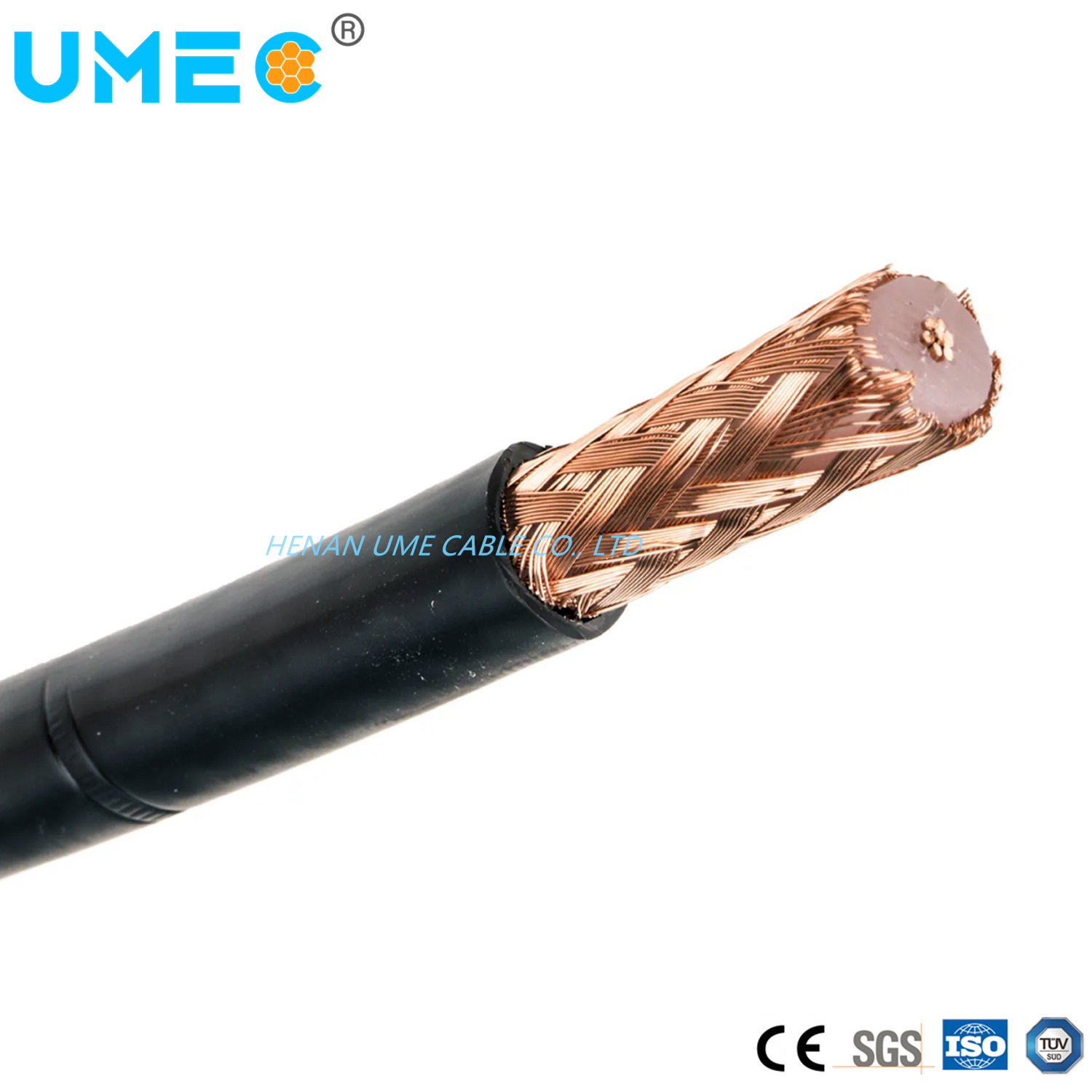 
                Elektrischer Kupferleitdraht Rg8 CCA Conductor LMR400 LMR200 koaxial Kabel, PE-PVC-Ummantelung, elektrisches Kabel
            