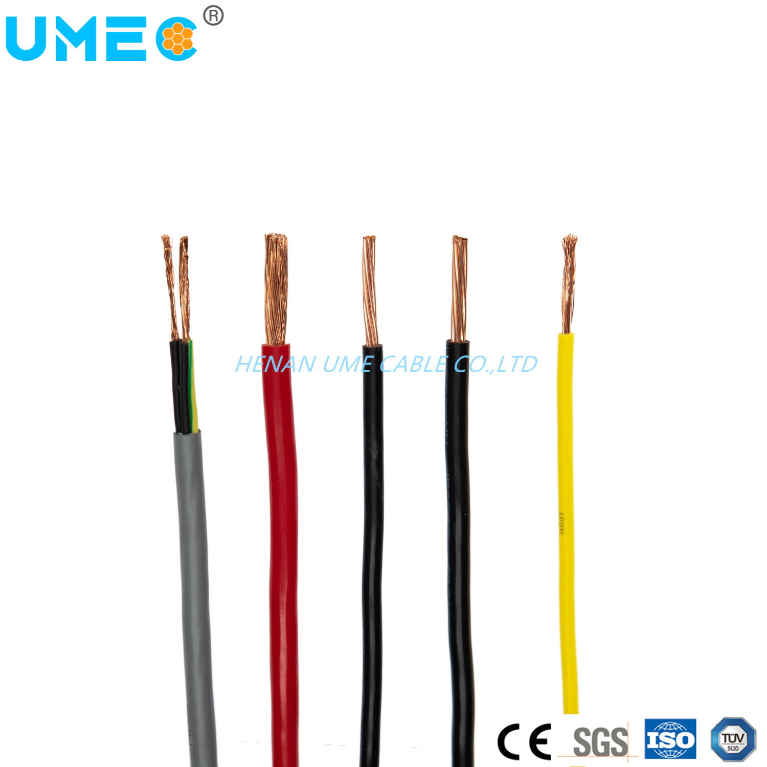 
                Cable de construcción TW/Thw/Thw-2 sólido/multifilar de cobre recubierto de PVC con aprobación IEC
            