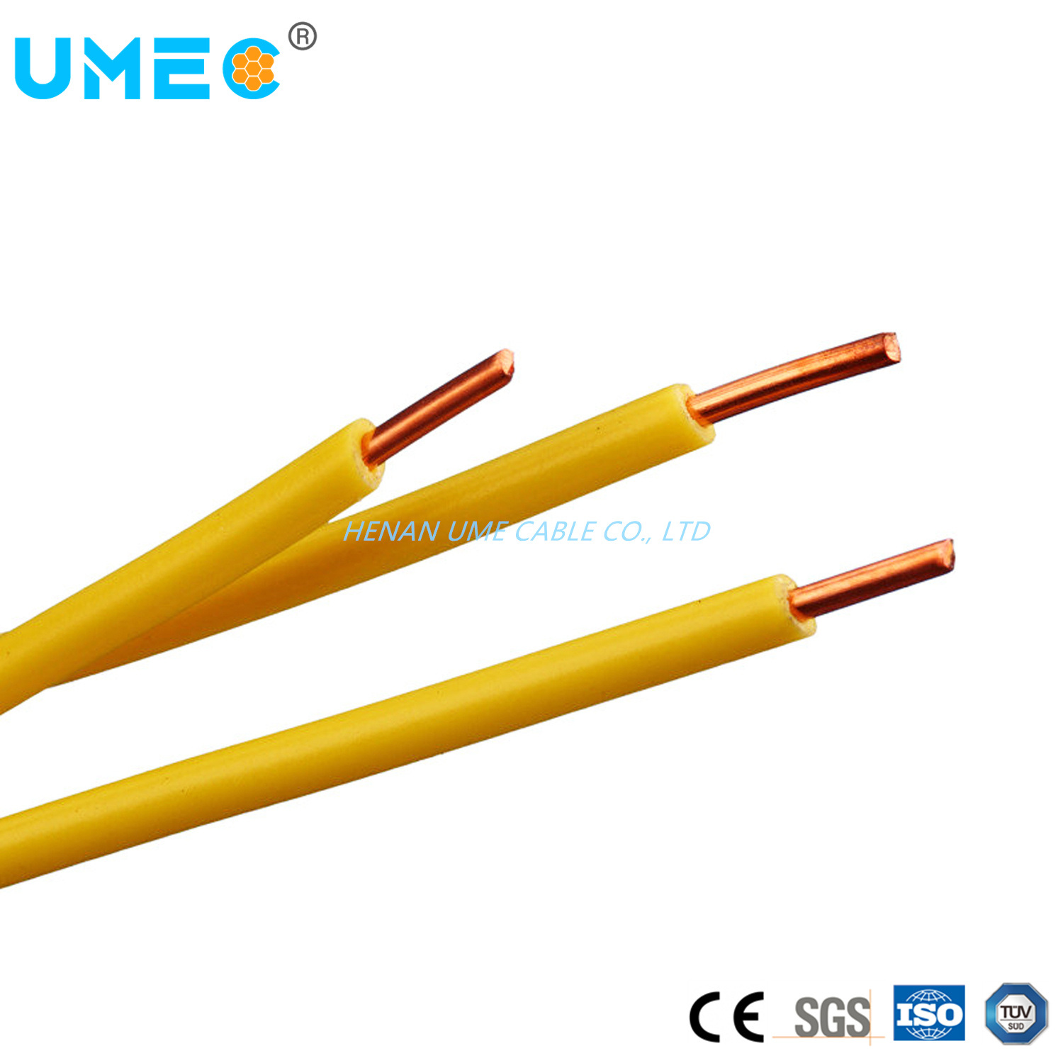 
                Isolation en PVC simple coeur de câblage de la Chambre conducteur solide Câble H07V-U
            