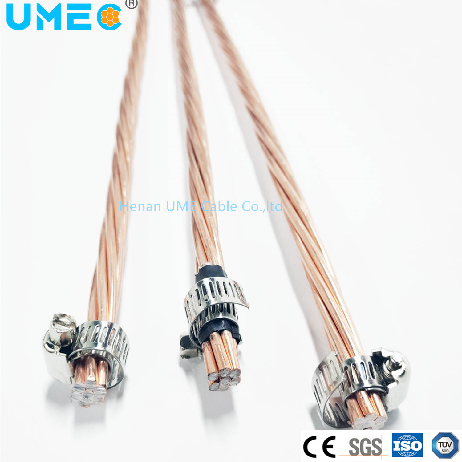 
                Alambres de acero con revestimiento de cobre 20%-40% conductividad de acero revestido de cobre Cable CCS
            