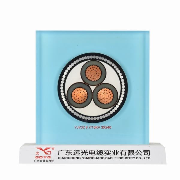 China 
                                 Conductor de cobre de 3 núcleos aislados de XLPE de media tensión del cable de alimentación blindados                              fabricante y proveedor