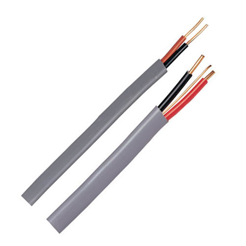 
                Trois prix Core isolés en PVC à plat sur le fil électrique Fil de cuivre solide BVVB
            