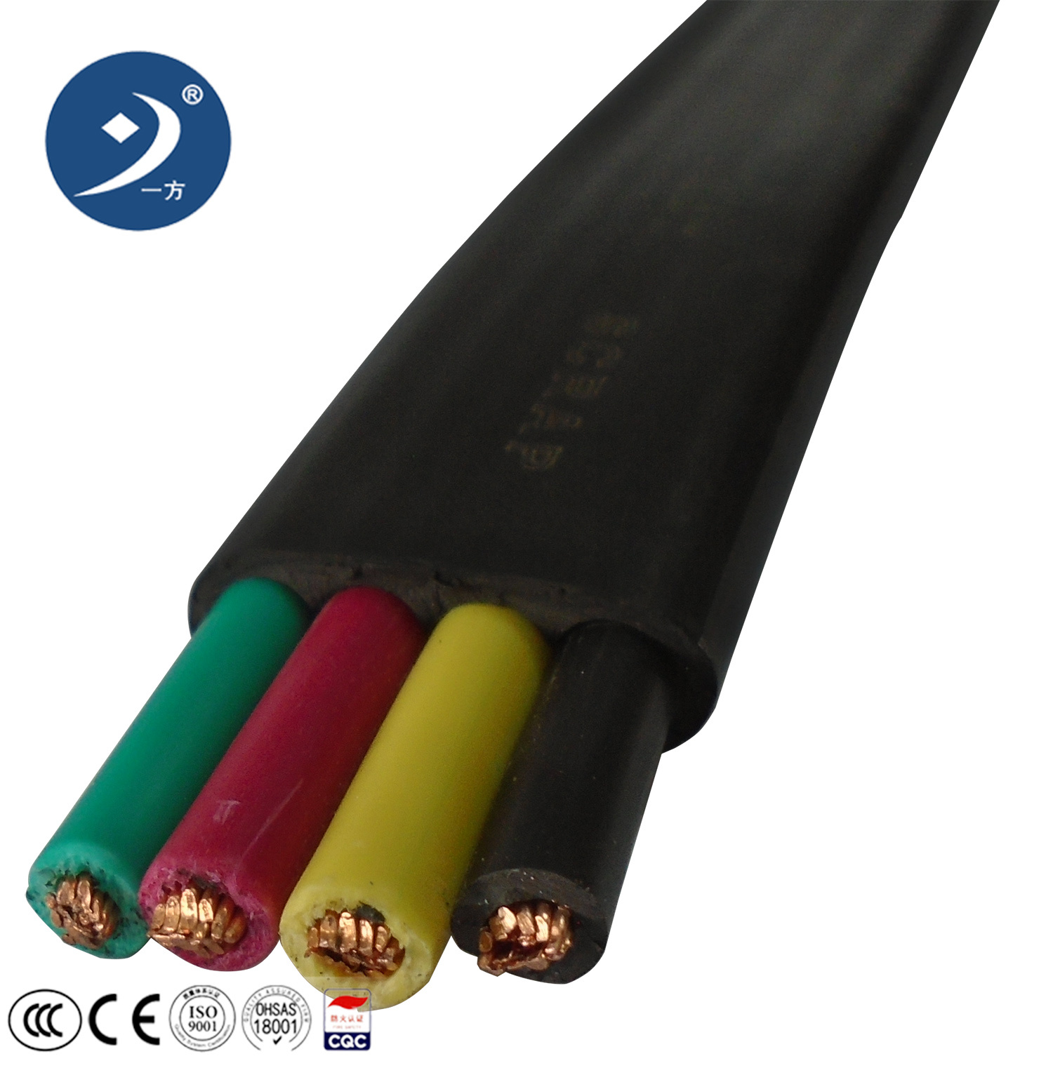 China 
                4 Core Flexsible Electrical Cable and Wire Flat 2.5mm 300V Elevator Travel Cable Lift Cable
              manufacture and supplier