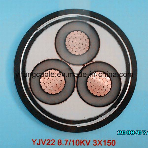 China 
                                 BS6622 & IEC60502 18/30 (36) Kv PVC Isolados em XLPE com bainha de cabo de alimentação 3x185mm2                              fabricação e fornecedor